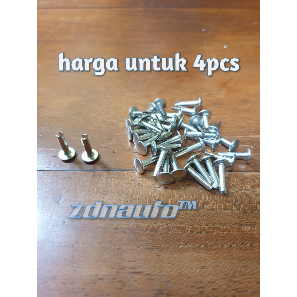 Paku Belah Untuk Helm / Paku Keling Tali Gesper Helm