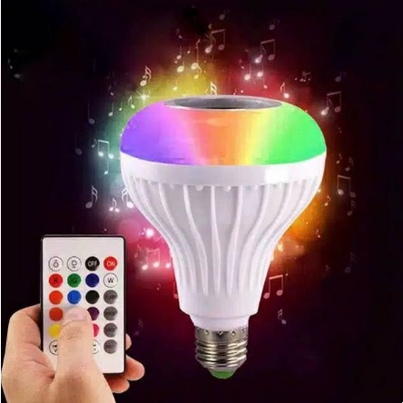 SPEAKER RGB BLUETOOTH WIRELESS DENGAN LAMPU LED RGBW E27