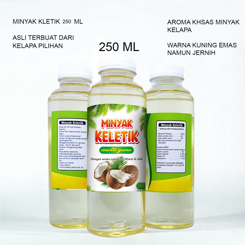 

Minyak Keletik TRADISIONAL 250ml kelentik kletik minyak kelapa asli tradisional multigina