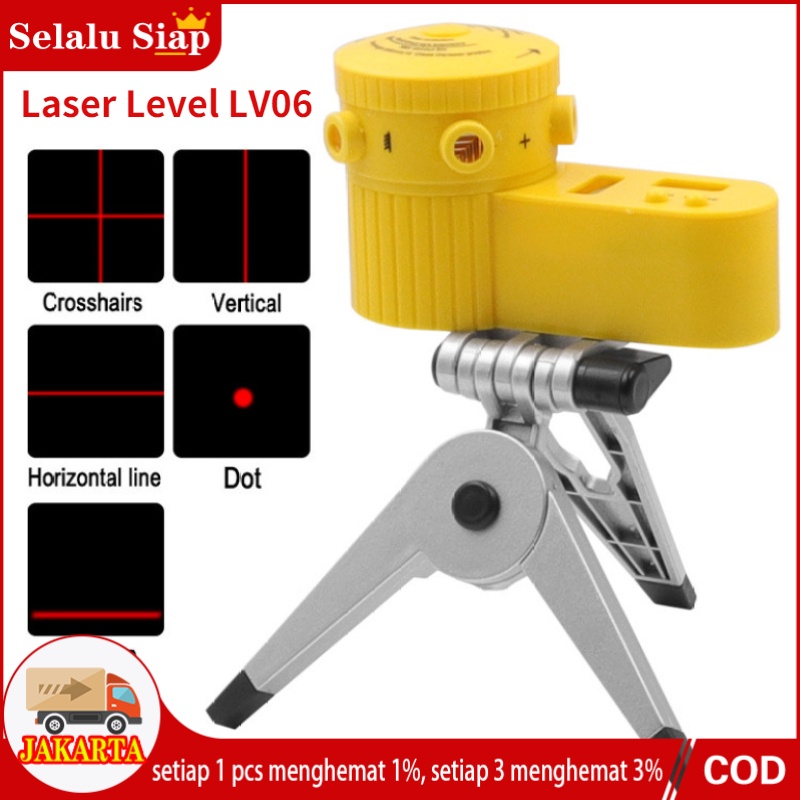 Laser Level LV06 Waterpass Kaki Tripod Siku Tukang Laser Level Siku Bangunan Ukur