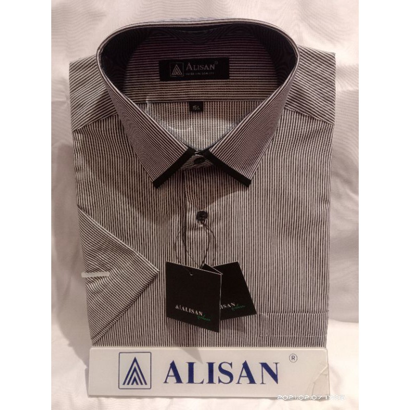 Kemeja Motif Kombinasi ALISAN Lengan pendek