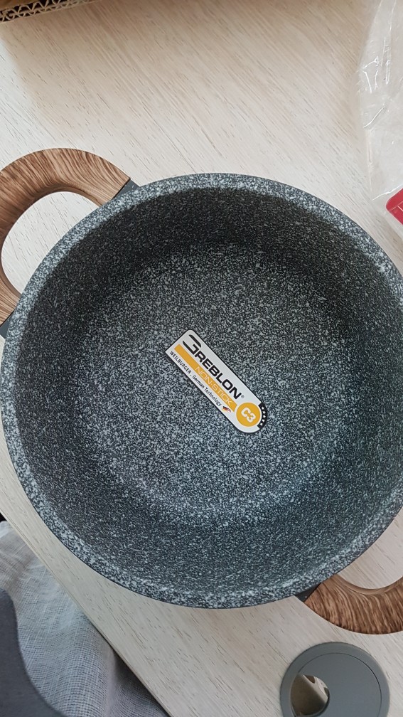 Debellin Casserole 20 Cm - Grey Granite Cookware Series Atau Panci Anti Lengket Premium