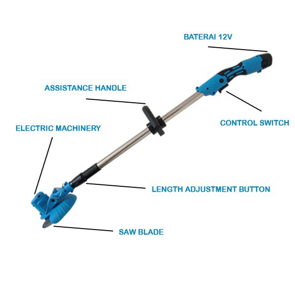 Alat Pemotong Rumput Elektrik Tanpa Kabel Dengan Auto Release- yosinogawa