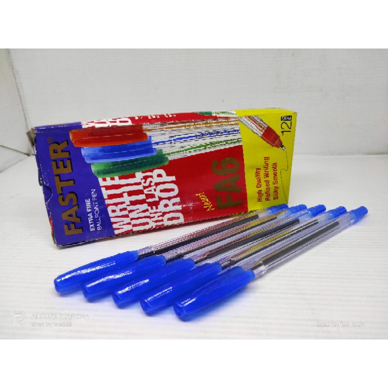 

pulpen/bulpen/ballpoin/pena faster FA6 isi 12/ 1 lusin