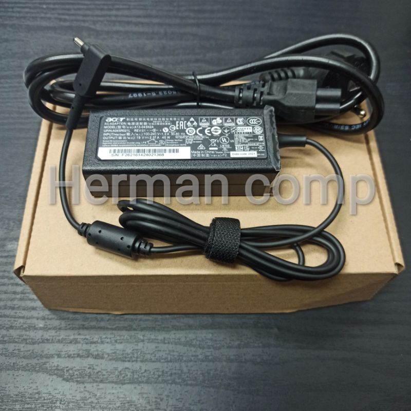 Original Adaptor Charger/Acer 19V 2.37A DC 3.0*1.1mm