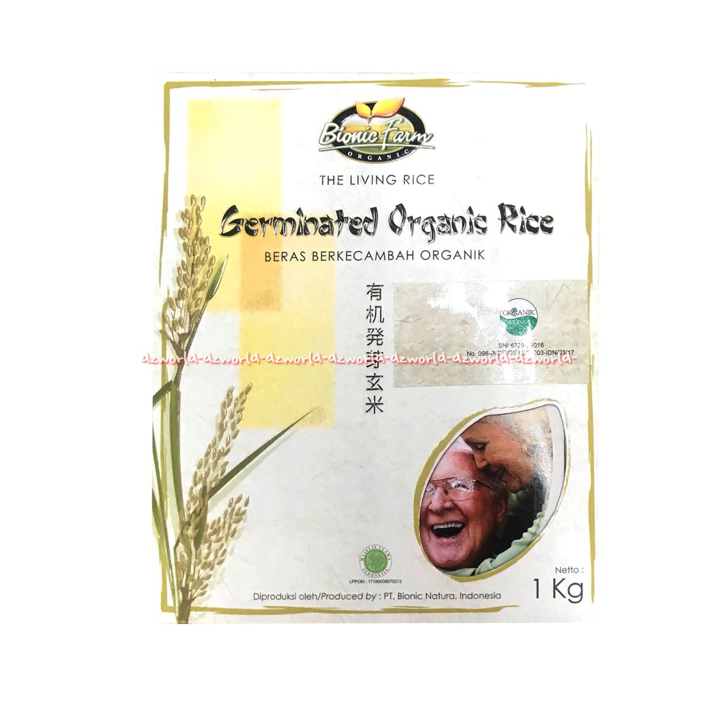 Bionic Farm Germinated Organic Rice 1Kg Beras Berkecambah