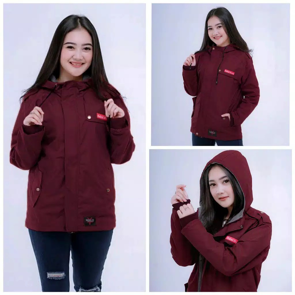 Jaket Parasut Wanita Waterproof Anti Air Original The Bojiel (CHEST) / Jaket Cewek