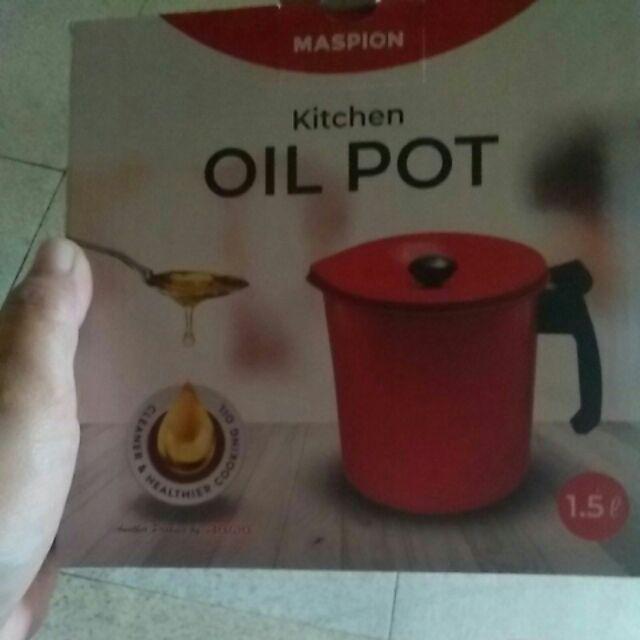 Saringan Penyaring Tempat Minyak Goreng Dapur Kitchen Oil Pot 1,5 Liter L Oilpot Maslon Maspion