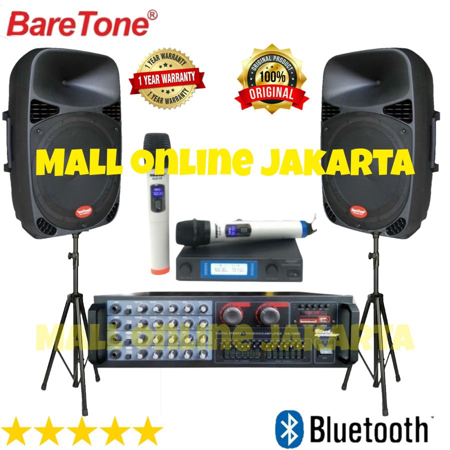 Paket Speaker baretone 15 inch original sound system outdoor karaoke
