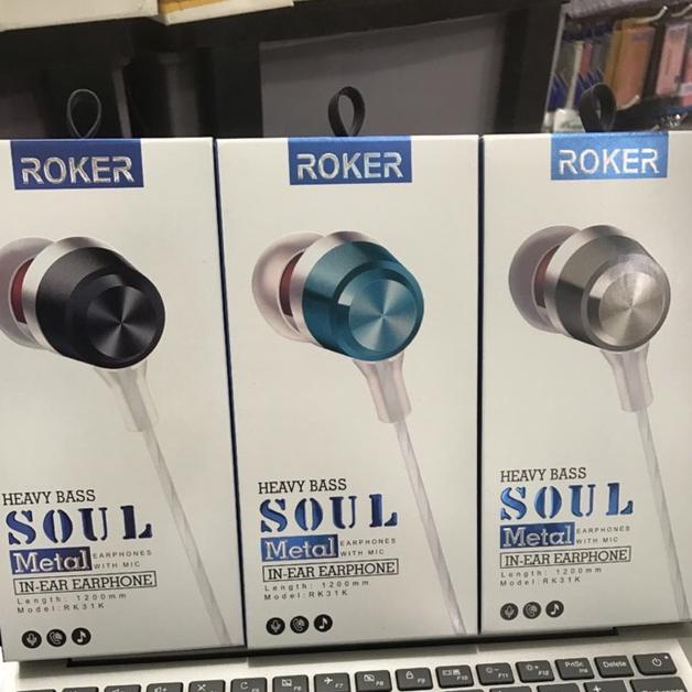 Handsfree Roker Soul Rk31K / Earphone Roker / Headset Roker Bass