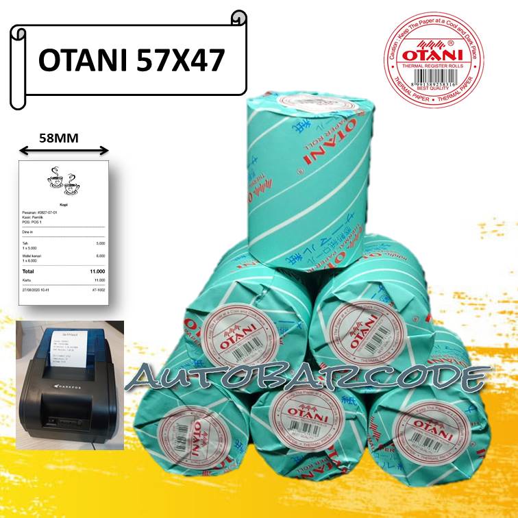 Kertas Thermal 57X47 / 58X48 OTANI Support Printer 58MM Kasir Struk - Nota