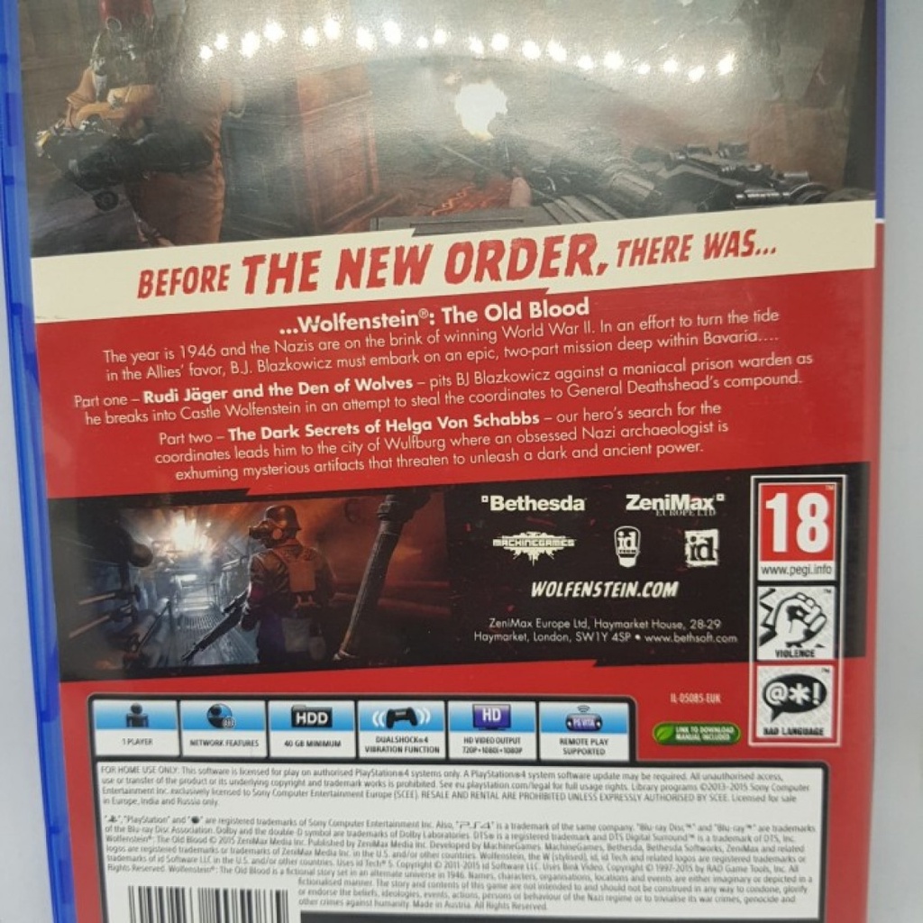 BD PS4 Wolfenstein The Old Blood