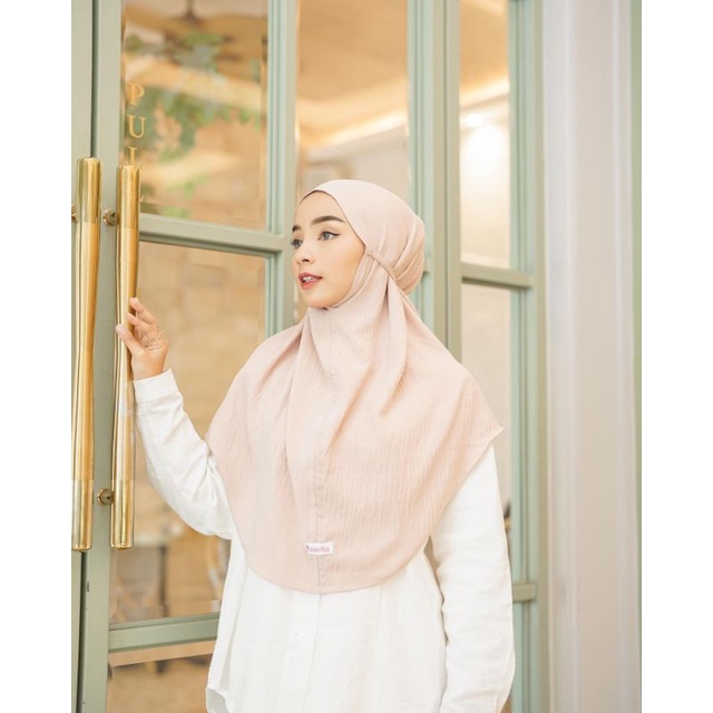 Bergo tali airflow Crinkle. bergo mariam. hijab instan