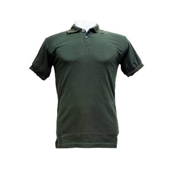 Berkah SHOPEE YB POLO SHIRT KAOS KERAH HIJAU TUA ARMY POLOS BAJU PRIA COWOK KAUS CASUAL TANGAN LE