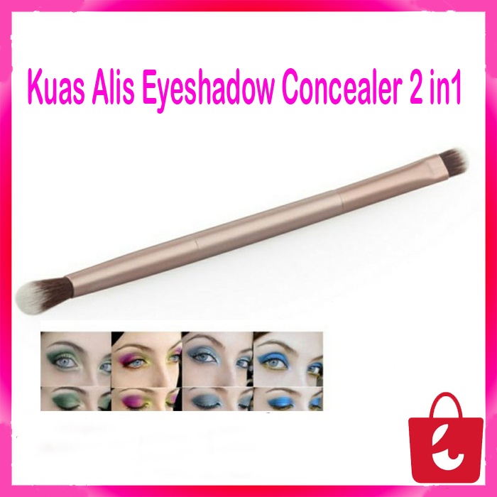 ✅ 100% Asli Kuas Alis Eyeshadow Kuas Concealer 2 in 1 Ganda Brush Make Up