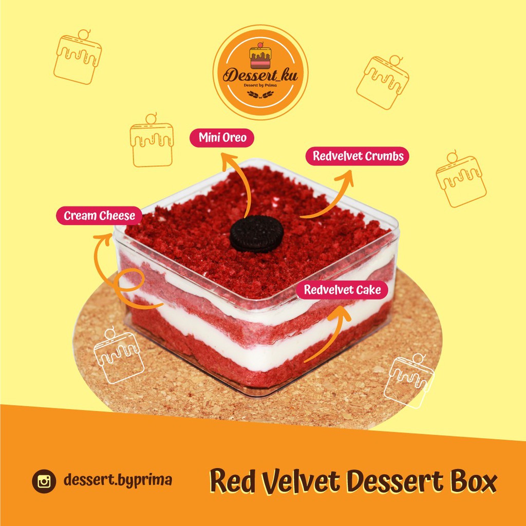

REDVELVET DESSERT BOX / REDVELVET / CAKE / DESSERT