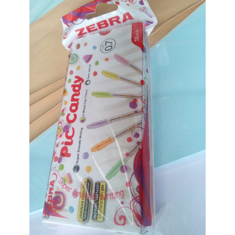 

Zebra Pic Candy Semi Gel 0.7 Black Hitam Ballpoint bolpen - ecer grosir