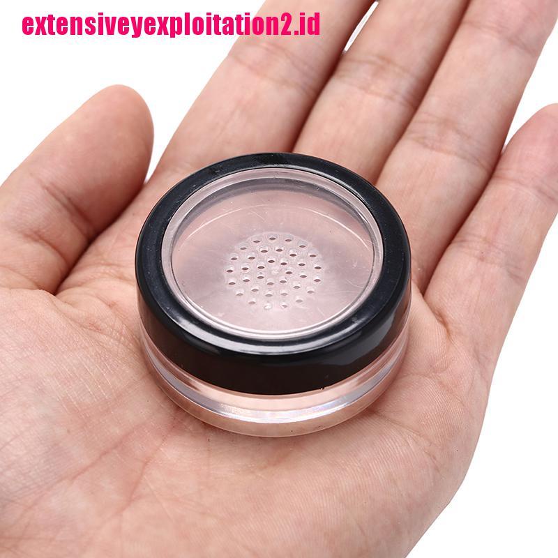 &lt; E2id &amp; &gt; Toples Plastik Kosong 10g Dengan Saringan Untuk Bedak Tabur / Kosmetik / makeup