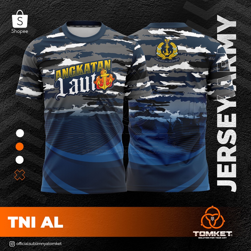 Baju Jersey Full Printing TNI AL-4