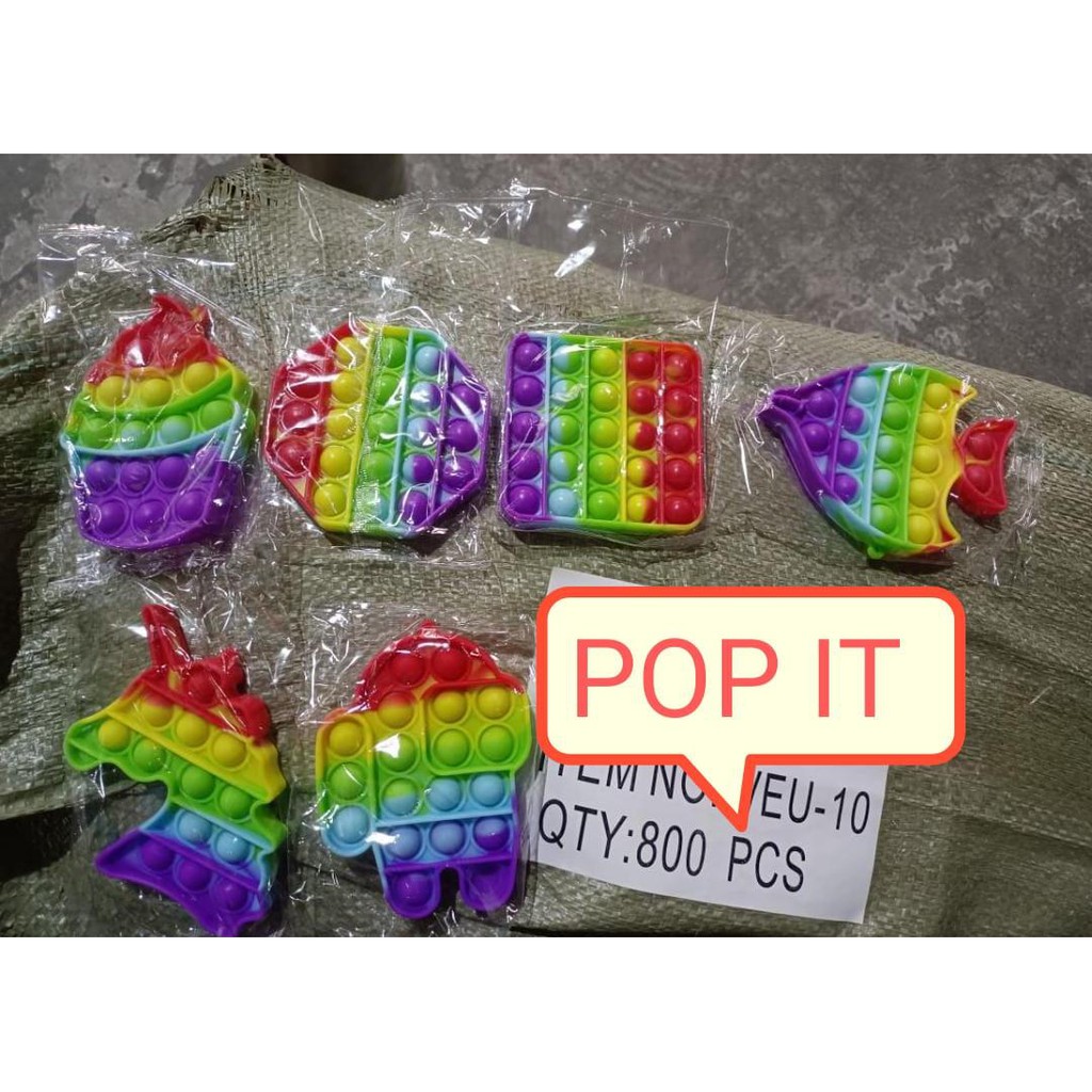 Mainan Fidget Tangan Pop It 10 CM - Fidget Push Pop Its Toy - Fidget Squeeze Game Pop It-1