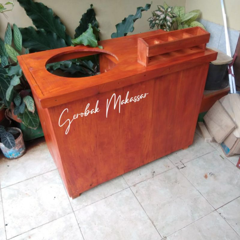 Gerobak meja jualan cimol bakso tusuk