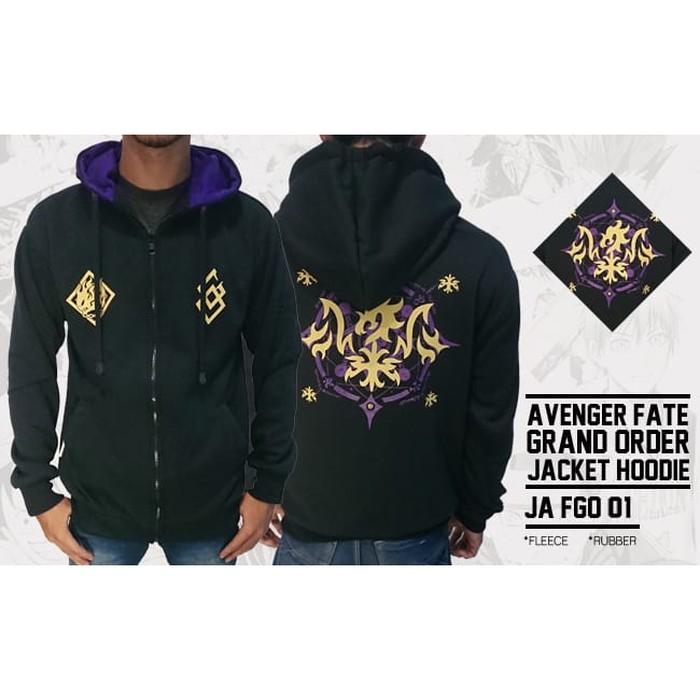 Jaket Fate Grand Order Avenger Hoodie Hitam Anime - JA FGO 01