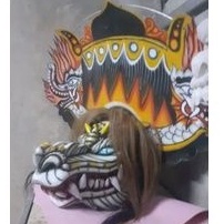 FULL SET (BAJU) TOPENG BARONG DEVIL BAHAN KAYU PULE UKURAN STANDAR DEWASA UNTUK PAGELARAN