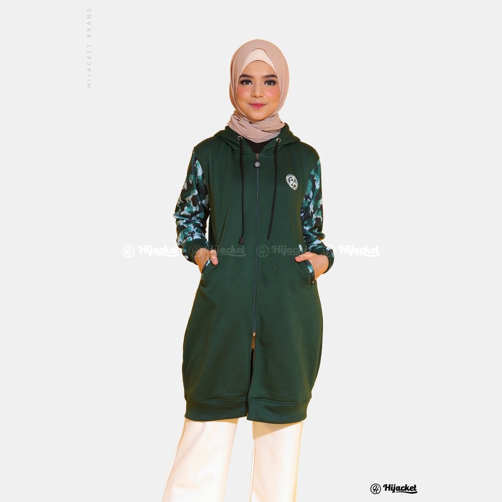 ⏺ Ambil 4 Bayar 1 Aja ⏺ Hijacket® Camouflasion Series (All Size, XL, XXL) Jaket Wanita Bahan 100% Premium Fleece Asli-ALPINE
