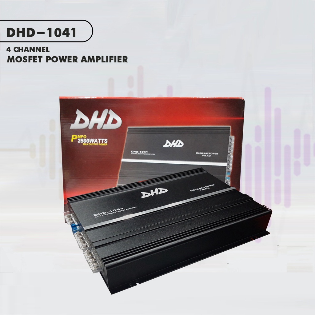 Power Amplifier 4 Channel DHD 1041 Black And Silver