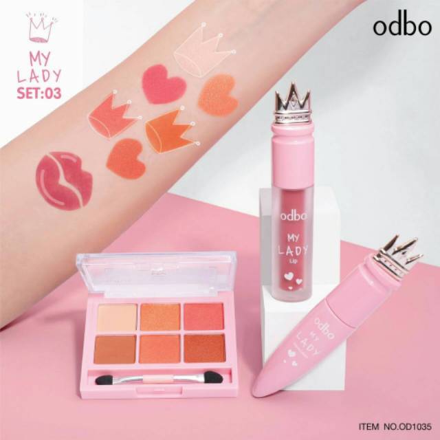 ODBO My Lady Set Eyeshadow #OD1035 Thailand / Mascara / Lip Tint Lipstick / Eye Shadow