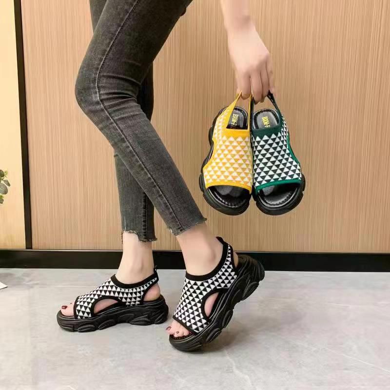 Free Box Sepatu Sandal Wanita NS888-8 Sandal Wedges Wanita Sandal Import