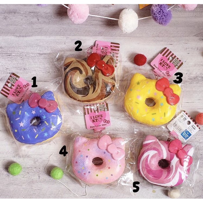 SQUISHY LICENSED hello kitty donut by sanrio (100% ORI JAPAN)