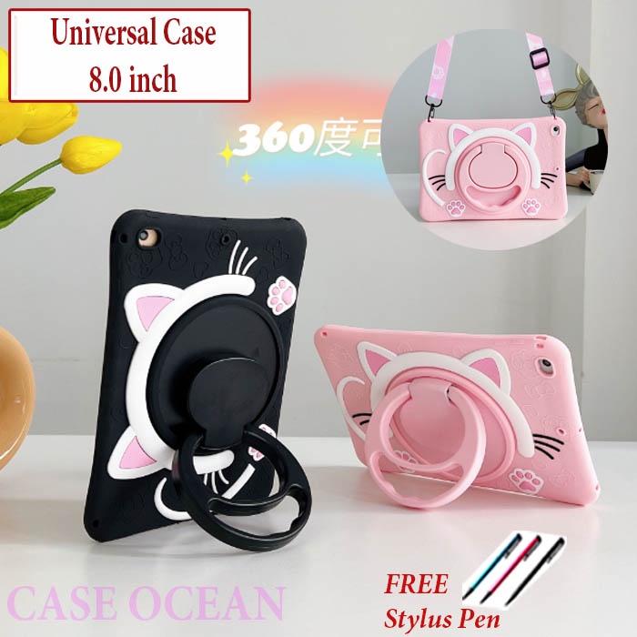 Olike EduTab Edu Tab E1 8 inch Softcase Soft Case Casing Cover Anak Kids Rotating Rotate 360 Motif C