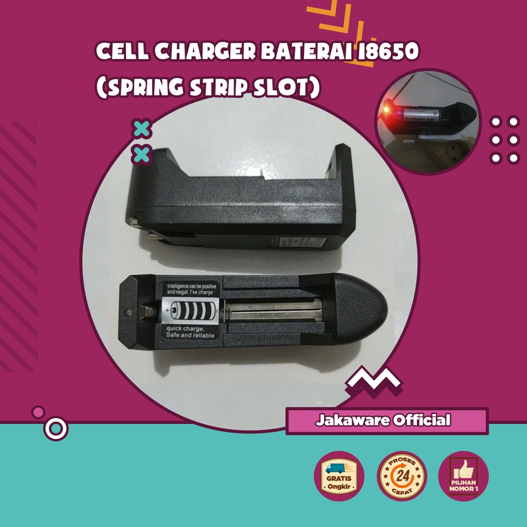 CHARGER BATERAI CELL CES CAS BATRAI BATTERY 1 SLOT SPRING STRIP BATRE ALAT WADAH TEMPAT CHARGE 2 ORI