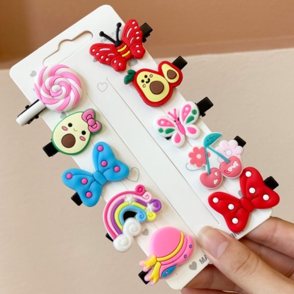 ED - 10PCS / SET JEPIT RAMBUT ANAK SET TERMURAH / JEPITAN RAMBUT ANAK MOTIF KARAKTER KARTUN-JPT - LOLLIPOP