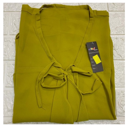 (COD) Maisha - Outer kalong - long cardigan baju tangan pendek pakai baju outer luaran wanita Outer Ceruty Polos Long Outer XXL Outer Seruty Outer Hijab Cardigan Outer fashion muslim shop fashion wanita outerwear cantik bayar di tempat-KUNING LEMON