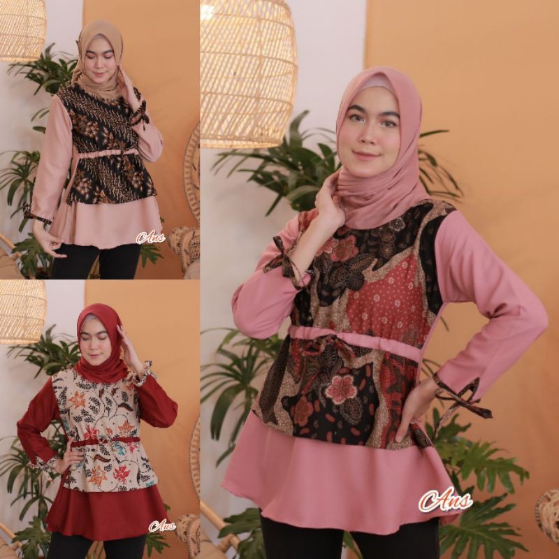 TERBARU 2021 BLOUSE BATIK KOMBINASI ORIGINAL BATIK PEKALONGAN