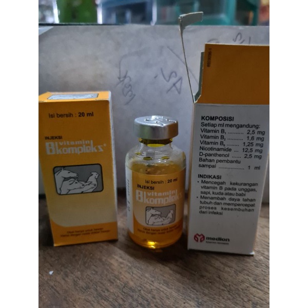 2bh b kompleks 20ml vitamin suntik ayam merpati kucing anjing nafsu makan cegah sakit