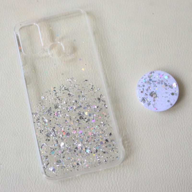 YKCS 0299 samsung note10lite samsung note 10 lite a81 case jelly casing HP glitter clear bening pink