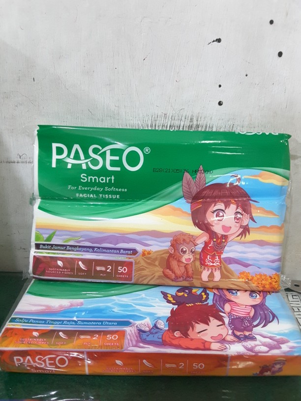 Tissue Paseo Smart Facial Travel Pack 50 Sheets