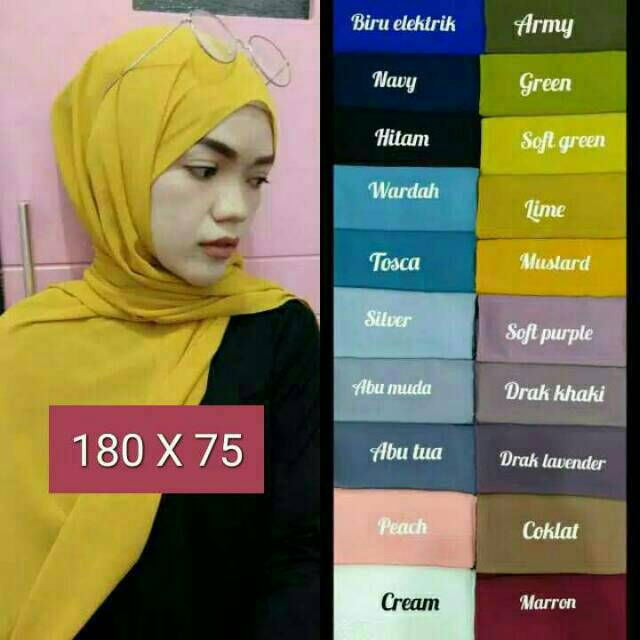 √COD√ Pasmina Ceruty Babydoll 180 x 75 Cm Part I Kualitas Terbaik