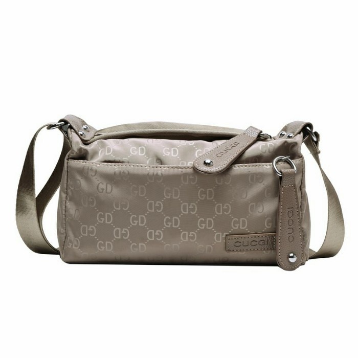 Tas Selempang Wanita Import Warna Hitam Khaki Coklat Merk Ouogi - Khaki