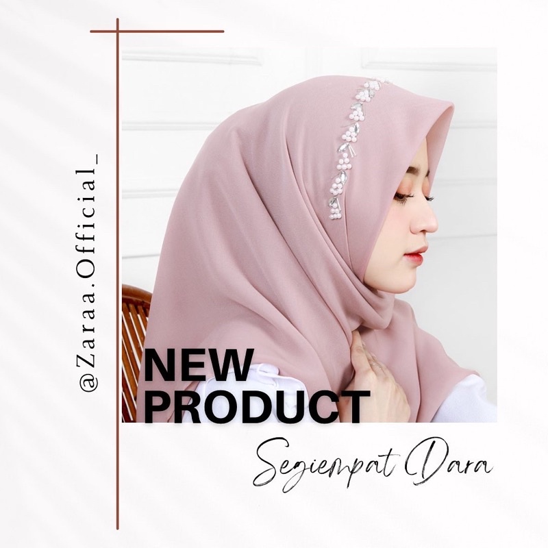 Hijab Segiempat Payet Dara