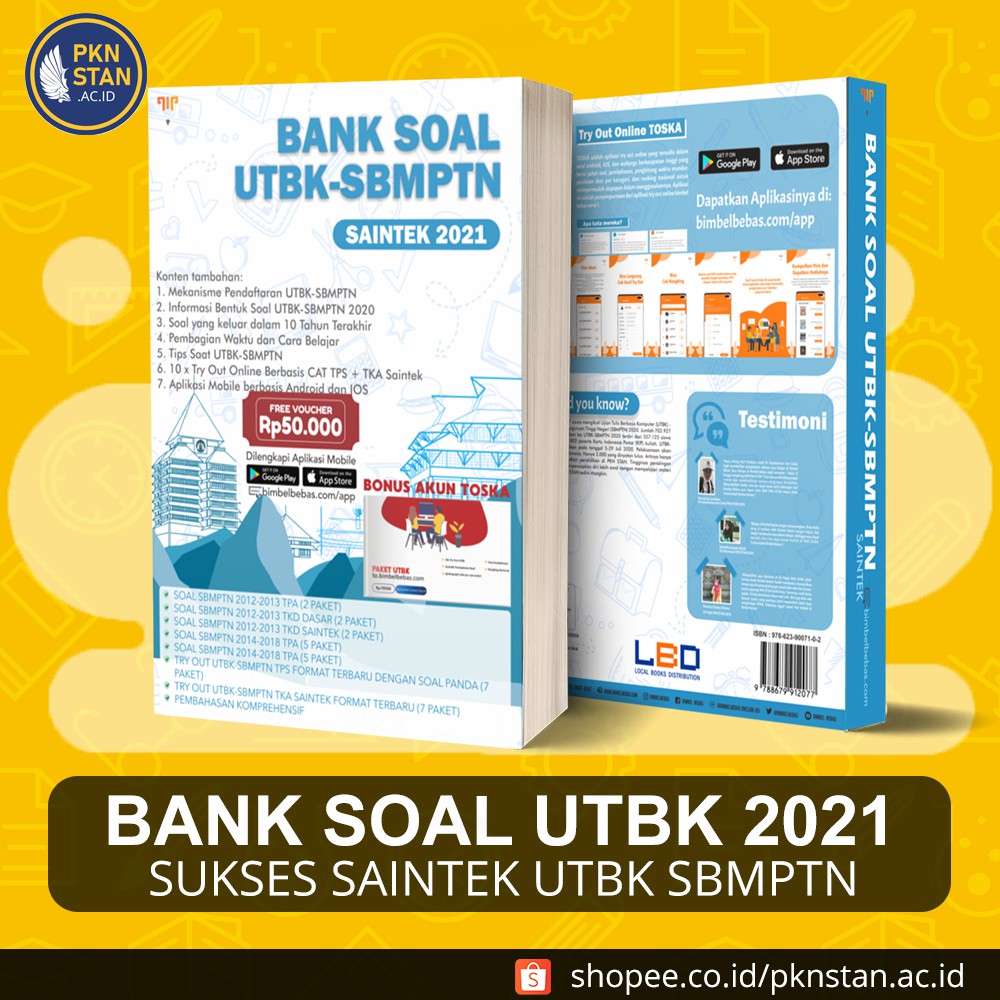 Buku Bank Soal UTBK Saintek 2021 - The King Best Seller Bedah Kisi Soal dan Materi TPS TPA Terbaru