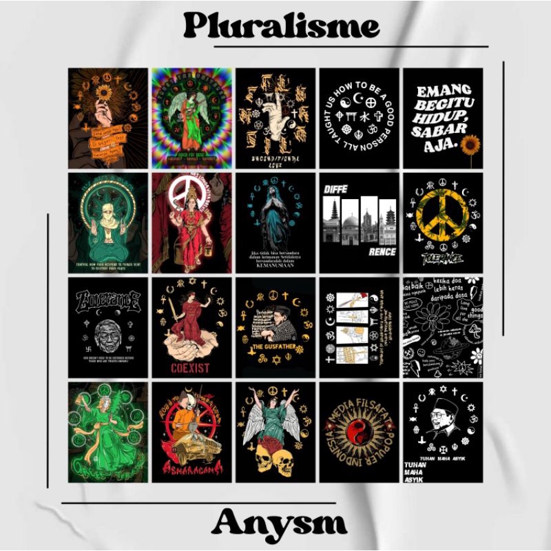 (A4) poster pluralisme / poster tokoh / menolak lupa / poster dinding aesthetic