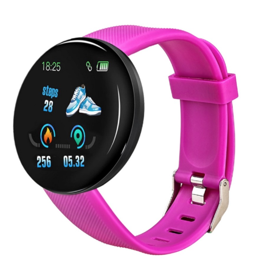 Jam Tangan Wanita &amp; Pria Smartwatch D18 Smartband Sport IP65 Anti Air IP65 untuk Fitness Tracker IP67 untuk Android/iOS