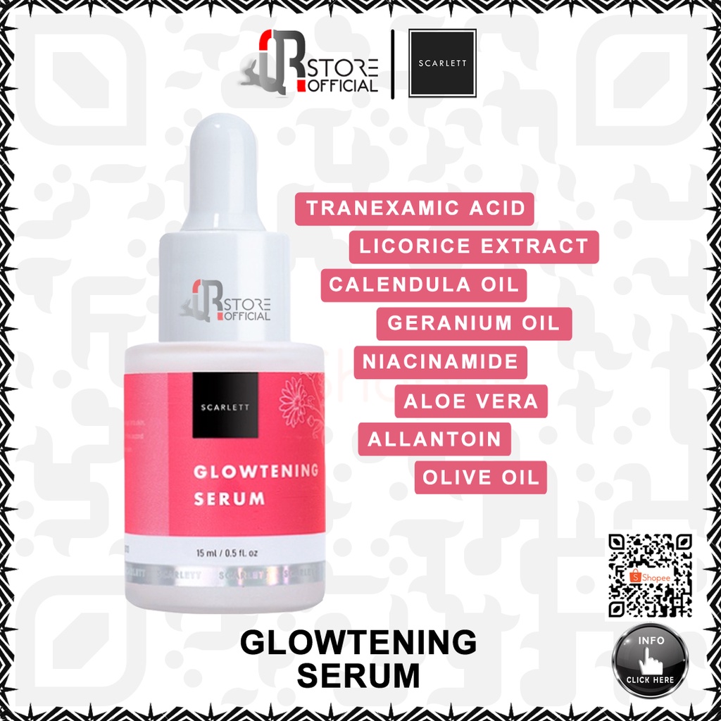 SCARLETT SCARLET GLOWTENING SERUM WAJAH WHITENING ANTI AGING KERUTAN