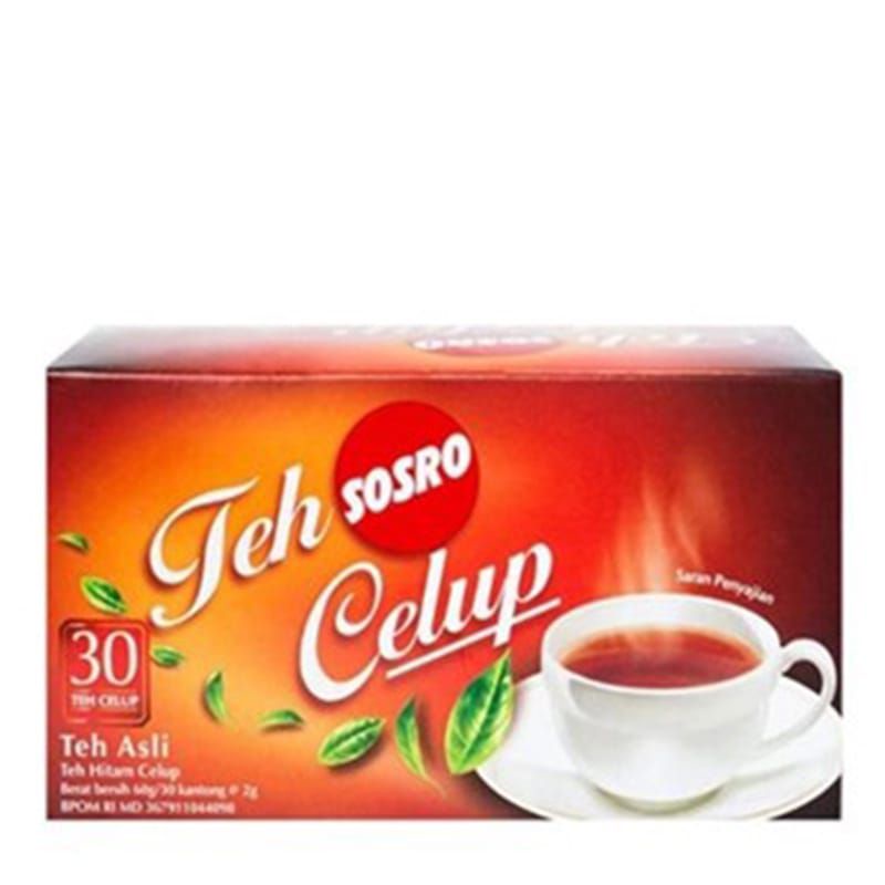 Teh sosro teh hitam asli celup ( 30pcs x 2gr) teh enak dan murah