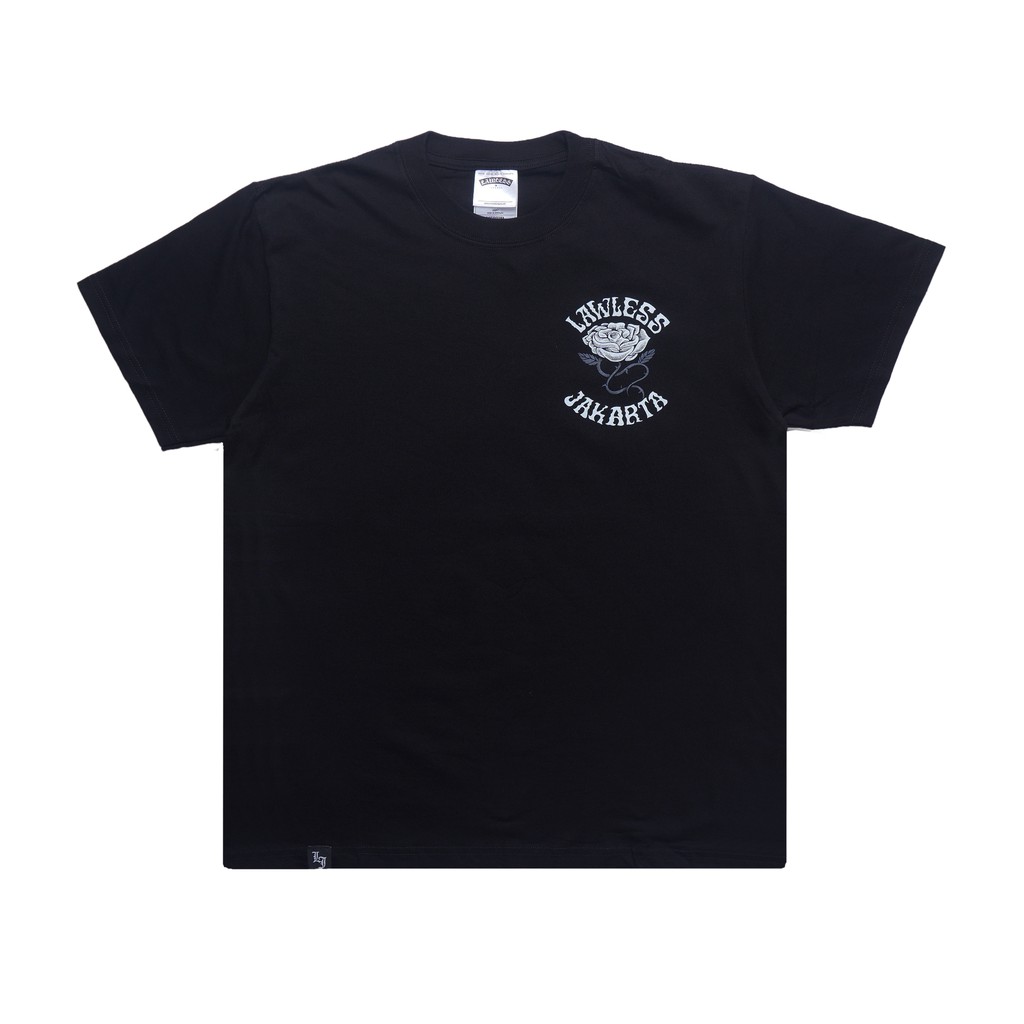 

Lawless - Skull Roses Tshirt - Black