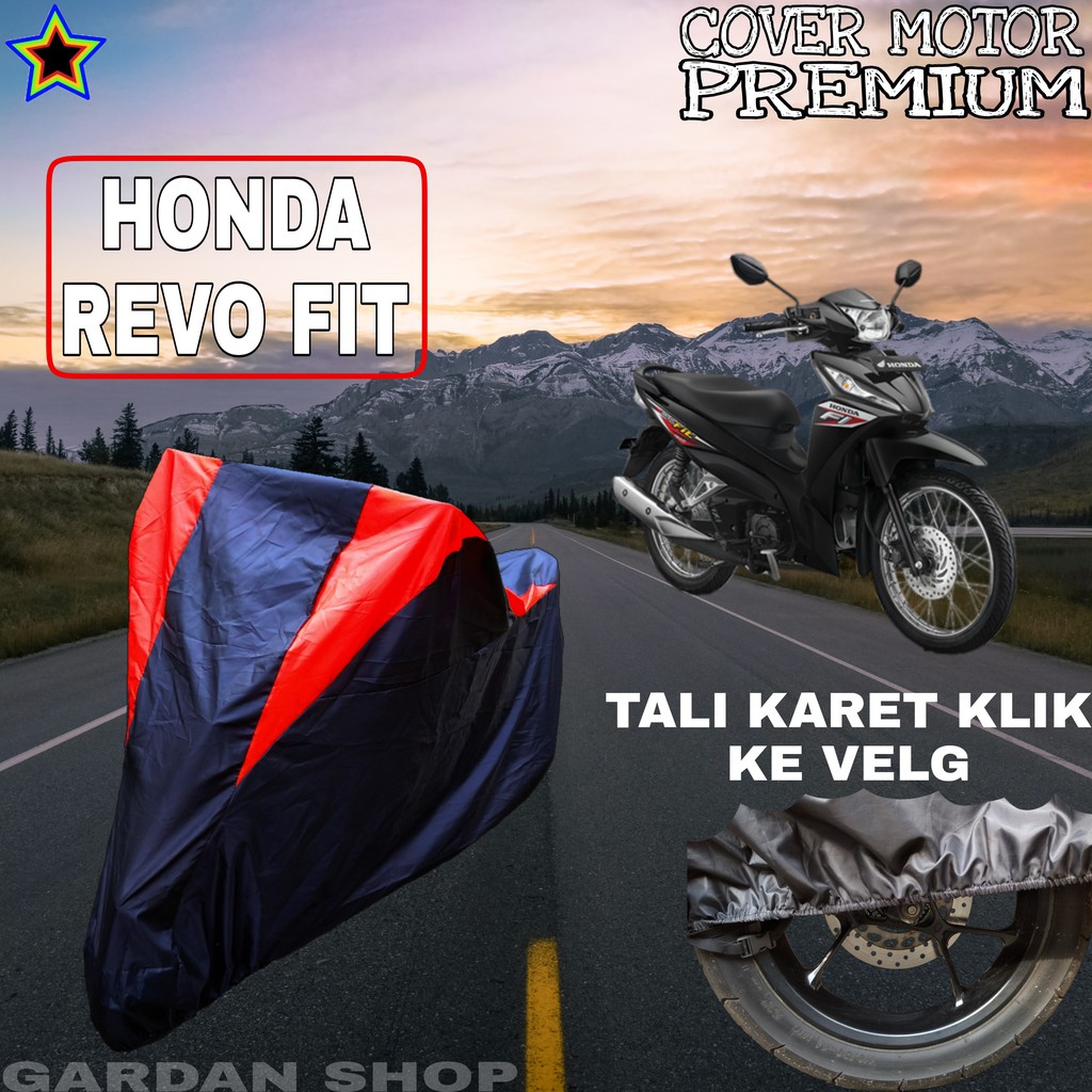 Sarung Motor HONDA REVO FIT Hitam MERAH Body Cover Penutup Pelindung Motor Revo PREMIUM